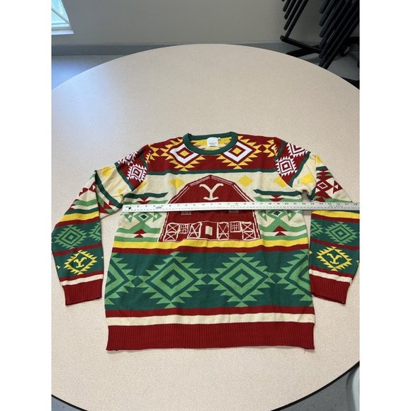 Yellowstone Dutton Ranch Logo Sweater Montana Country Aztec design size xl 284 - Picture 6 of 8